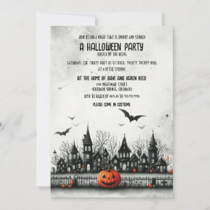 Halloween Village Halloween Party Invitation