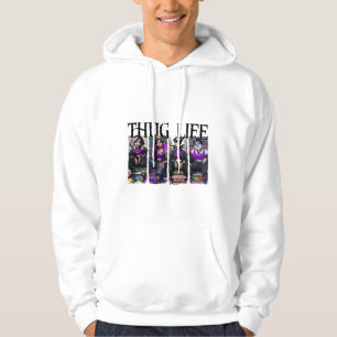 Halloween Villains Thug Life Retro Hoodie