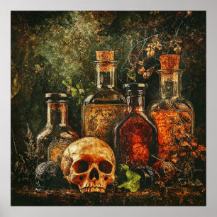 Halloween Vintage Apothecary Poster