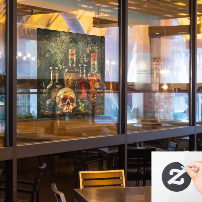 Halloween Vintage Apothecary Window Cling (Restaurant Window)