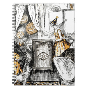 Halloween Vintage Flappers Notebook