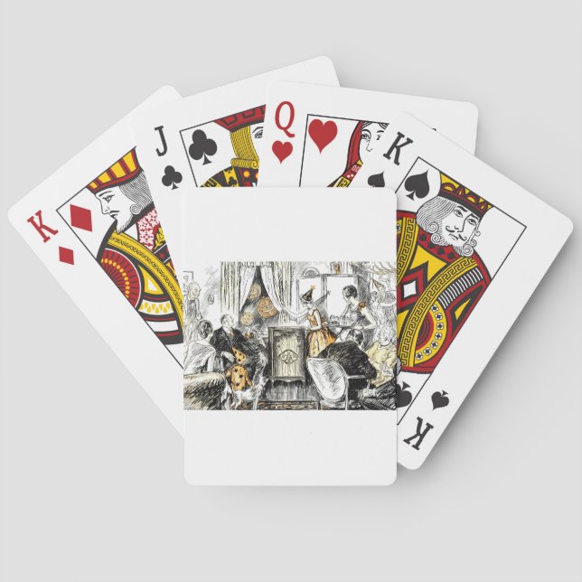 Halloween Vintage Flappers Playing Cards (Back)