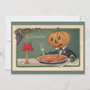 Halloween Vintage Funny Jol Man Illustration Holiday Card