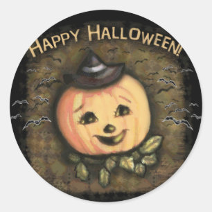 Halloween Vintage Jack O Lantern Stickers