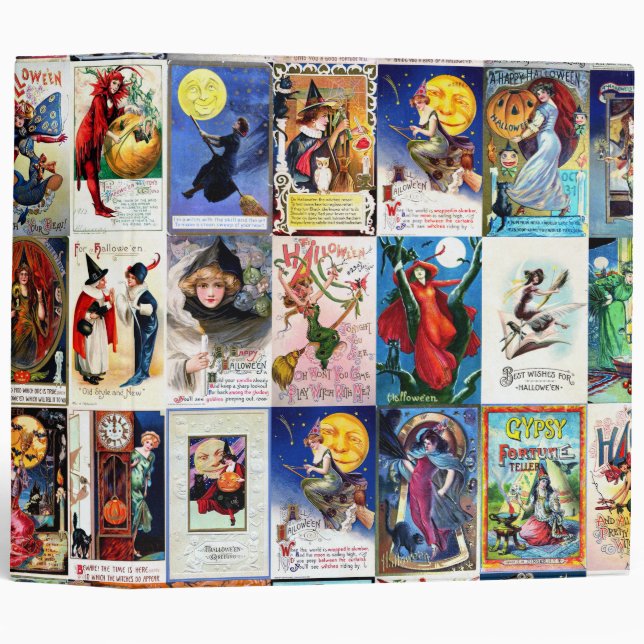 Halloween Vintage Postcard Binder (Front/Spine)