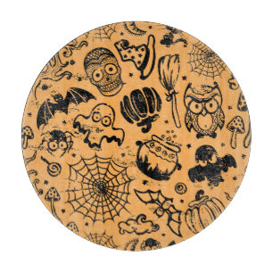Halloween Vintage Seamless Business Cutting Board