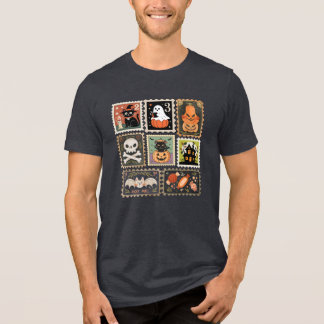 Halloween vintage stamp T-shirt,  Tri-Blend Shirt