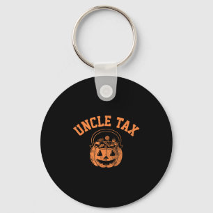 Halloween Vintage Uncle Tax Pumpkin Spooky Trick-o Keychain