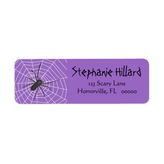 Halloween violet/araignée noire (Devant)