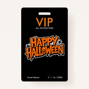 Halloween VIP Pass – All Access Party Pass Badge