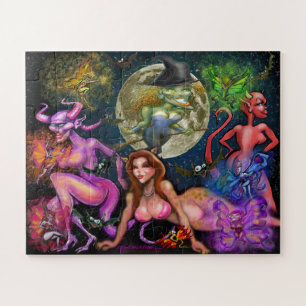 Halloween Vixens Jigsaw Puzzle