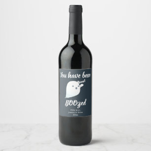 Halloween vous avez été boosté étiquette de vin