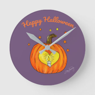 Halloween Wall Clock  Round Clock