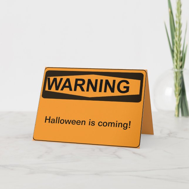 Halloween warning card (Front)