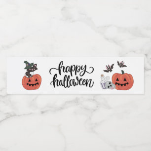 Halloween Water Bottle Label