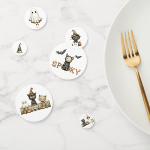 Halloween Watercolor Characters Table Scatter  Confetti