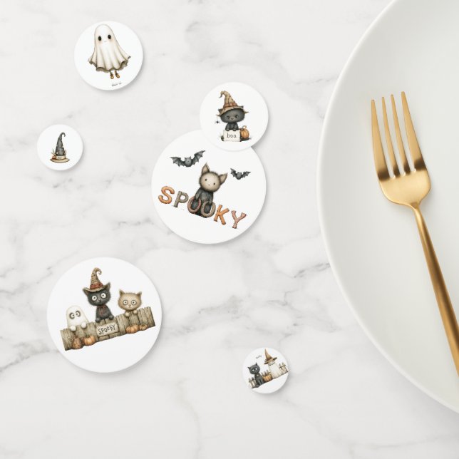 Halloween Watercolor Characters Table Scatter  Confetti (Group)