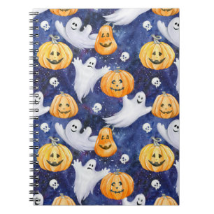 Halloween Watercolor Pattern Notebook