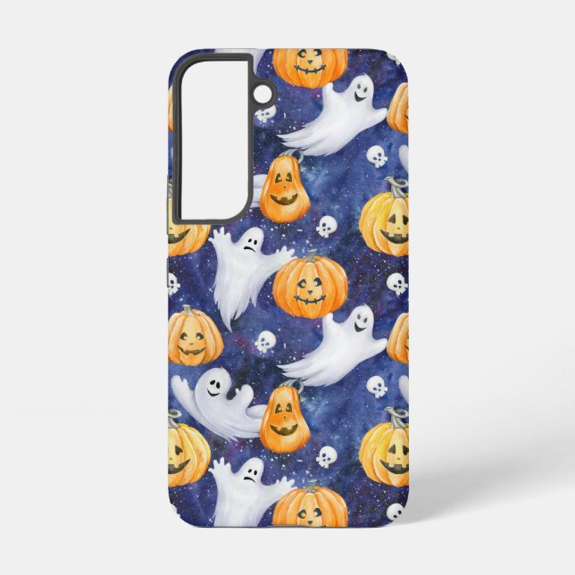 Halloween Watercolor Pattern Samsung Galaxy S22 Case (Back)