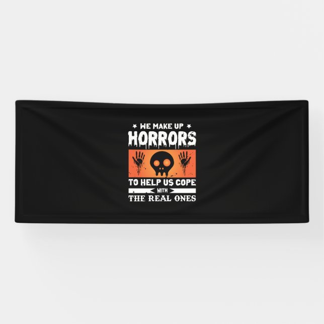 Halloween We Make Up Horrors Banner (Horizontal)