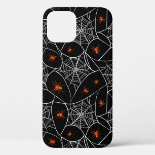 Halloween web and spiders background. iPhone 12 case