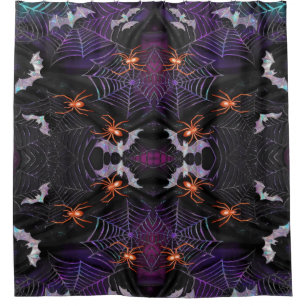 Halloween Web Orange Spider Cute Bats Black Purple