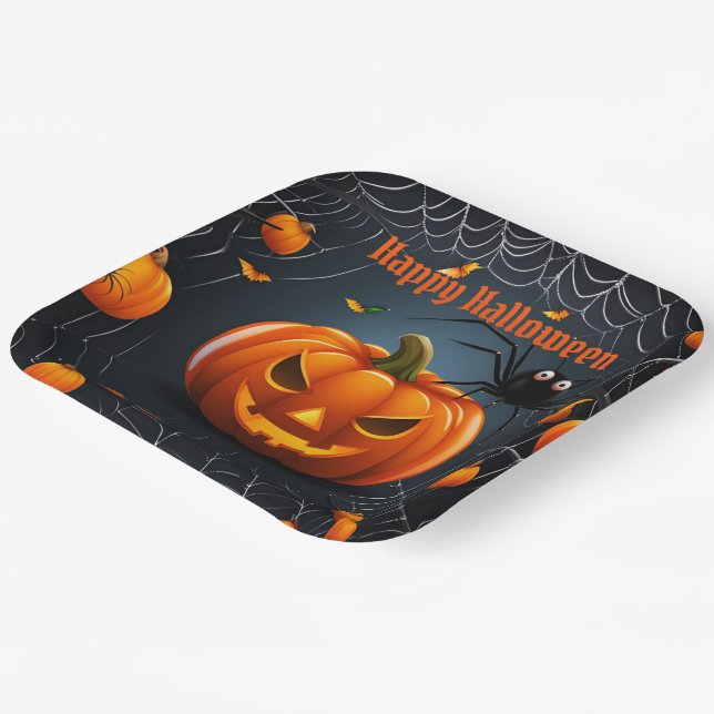 Halloween Web Paper Plate (Angled)