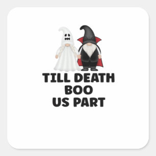 Halloween Wedding Anniversary - Till Death Boo Us  Square Sticker