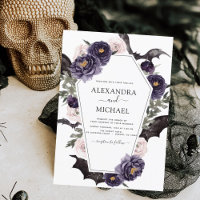 Halloween Wedding Autumn Fall Dark Invitation