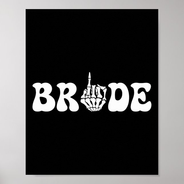 Halloween Wedding Bride Groom Skeleton Couple Matc Poster (Front)