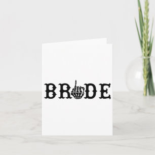 Halloween Wedding Bride Groom Skeleton Till Death Card