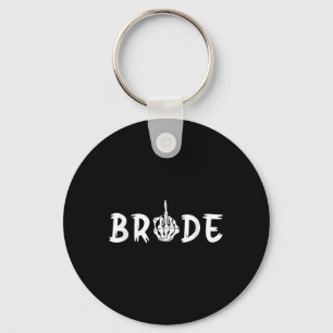 Halloween Wedding Bride Groom Skeleton Till Death Keychain