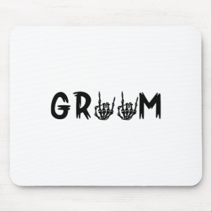 Halloween Wedding Bride Groom Skeleton Till Death Mouse Pad