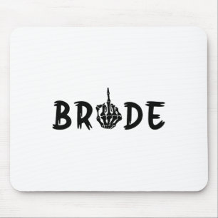 Halloween Wedding Bride Groom Skeleton Till Death Mouse Pad