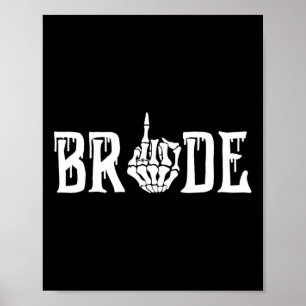 Halloween Wedding Bride Groom Skeleton Till Death Poster