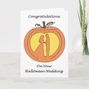 Halloween Wedding Congratulations Card