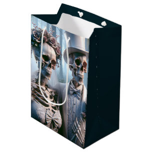 Halloween Wedding Couple Medium Gift Bag