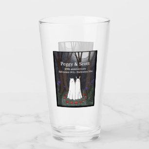 Halloween Wedding Custom name anniversary gift Glass