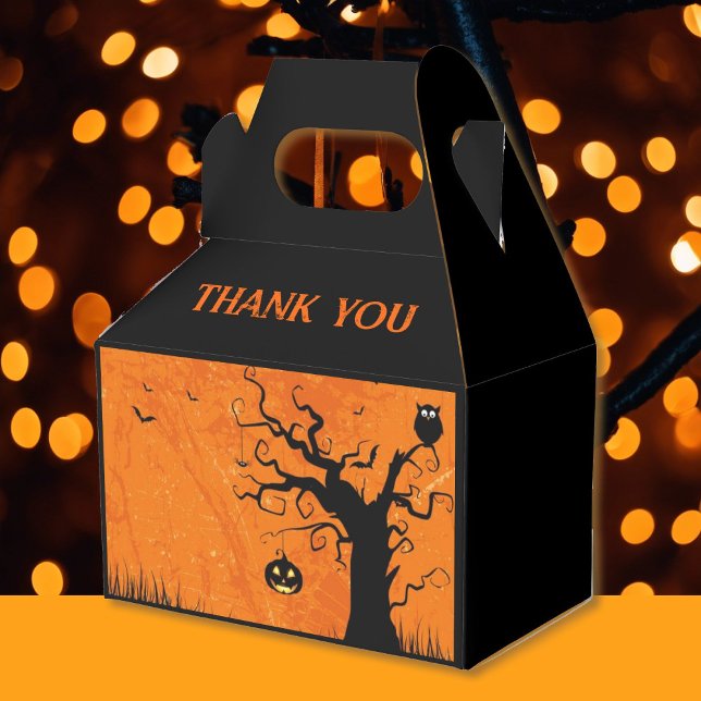 Halloween Wedding Custom Names & Text Scary Tree Favor Box (Creator Uploaded)