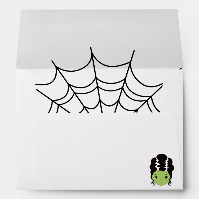 Halloween Wedding Envelope with Bride of Franken (Back (Bottom))