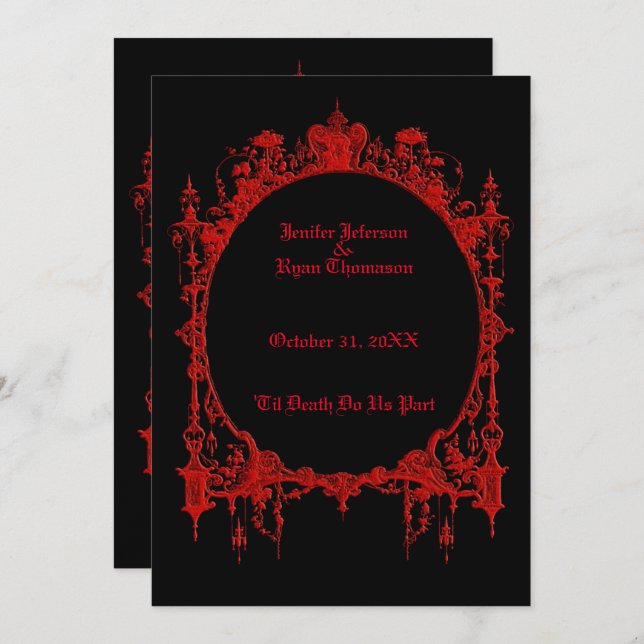 halloween wedding Invitation (Front/Back)