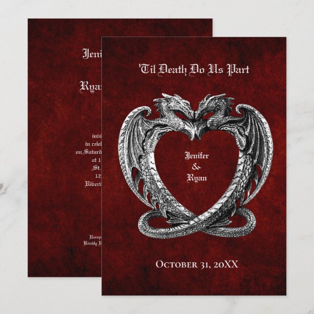 halloween wedding Invitation (Front/Back)