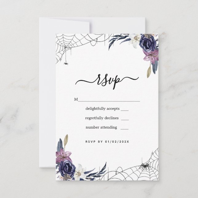 Halloween Wedding RSVP Card (Front)