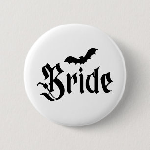 Halloween Wedding Spooky Bride Groom Couple Matchi 2 Inch Round Button