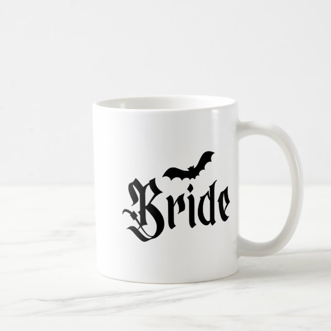Halloween Wedding Spooky Bride Groom Couple Matchi Coffee Mug (Right)