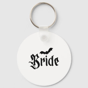 Halloween Wedding Spooky Bride Groom Couple Matchi Keychain