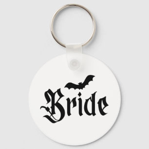 Halloween Wedding Spooky Bride Groom Couple Matchi Keychain