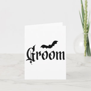 Halloween Wedding Spooky Groom Bride Couple Matchi Card