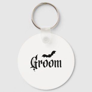 Halloween Wedding Spooky Groom Bride Couple Matchi Keychain
