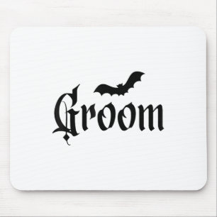 Halloween Wedding Spooky Groom Bride Couple Matchi Mouse Pad